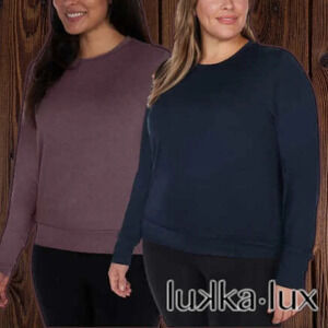 Lukka Lux | Long Sleeve Active Top 2 Pack Relaxed Fit | Purple/Navy | NWOT